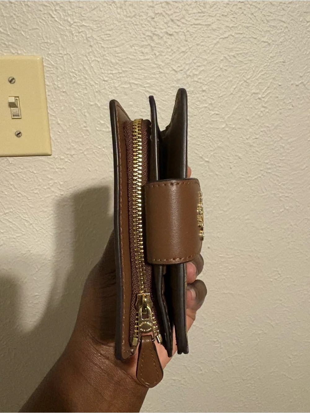 Coach Brown Signature Canvas Card Holder Wallet - Picture 6 of 6
